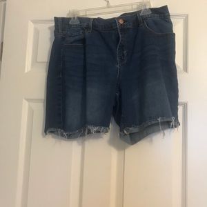 Blue denim cut offs